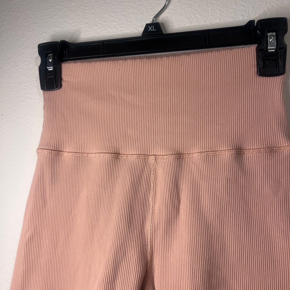 aerie Ribbed High-Waist Bike Shorts — Dusty Mauve - Picture 2 of 4